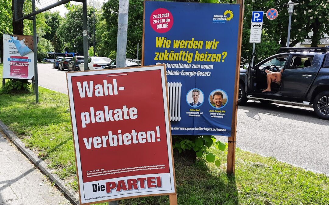 Plakataktion: Wahlplakate verbieten