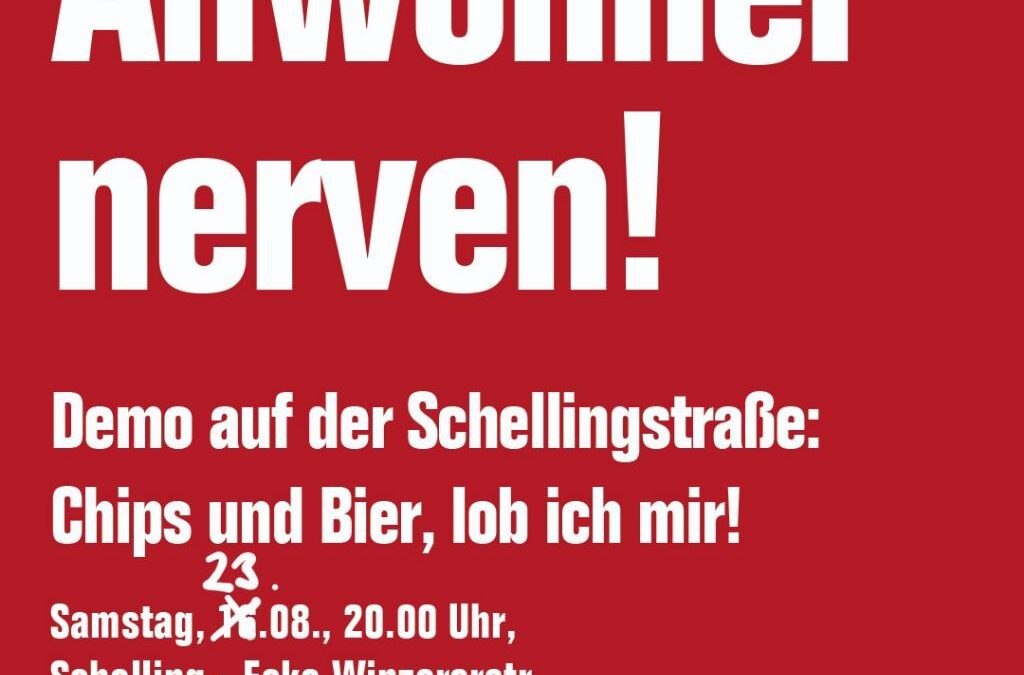 📢 Veranstaltungshinweis aus dem Sommerloch: Demo „Chips & Bier Teil 2“ am 23.08.2025