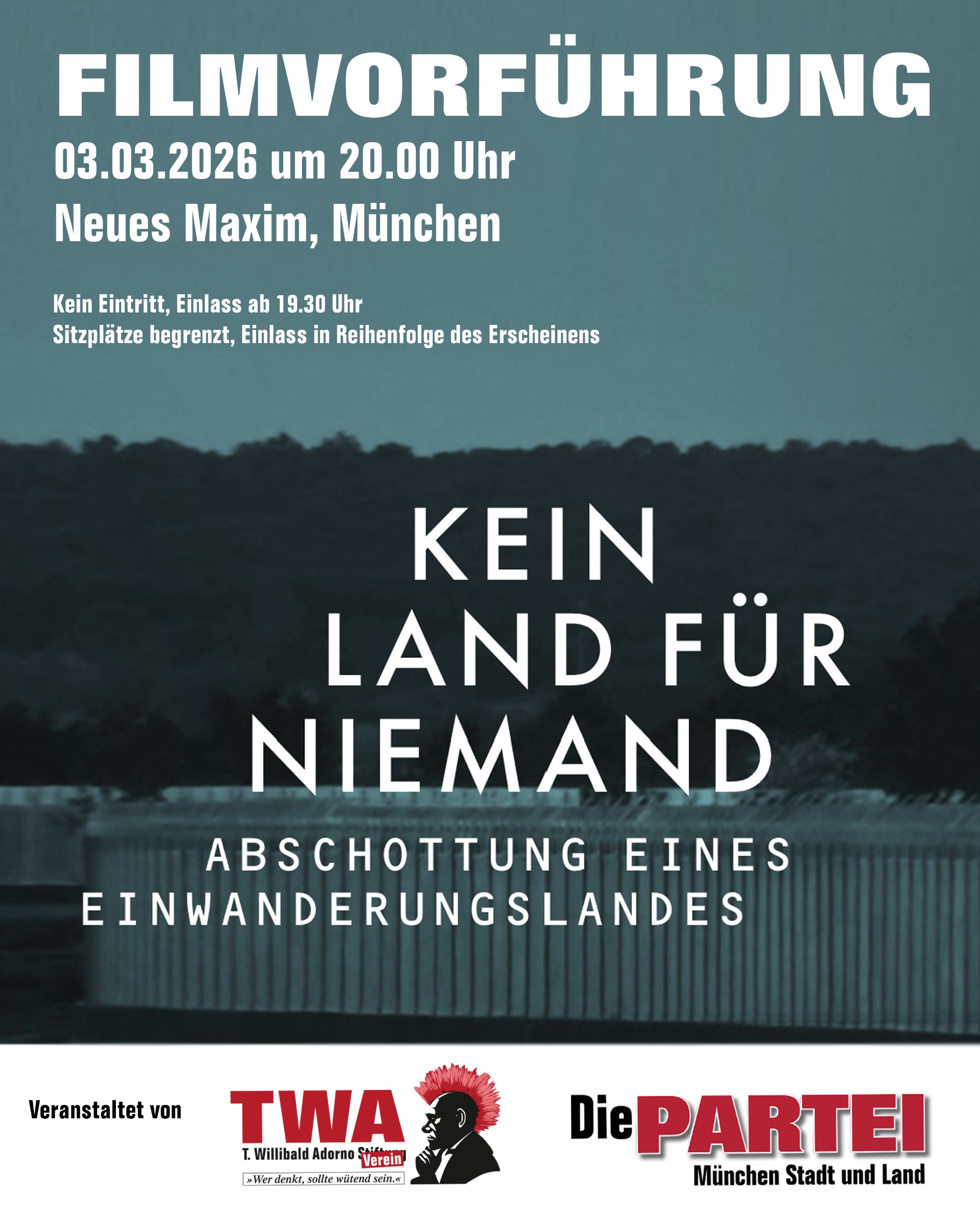 Filmvorführung Kein Land für Niemand in München